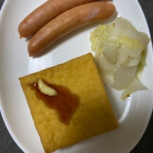 簡単！レンジにかけるだけの厚揚げ